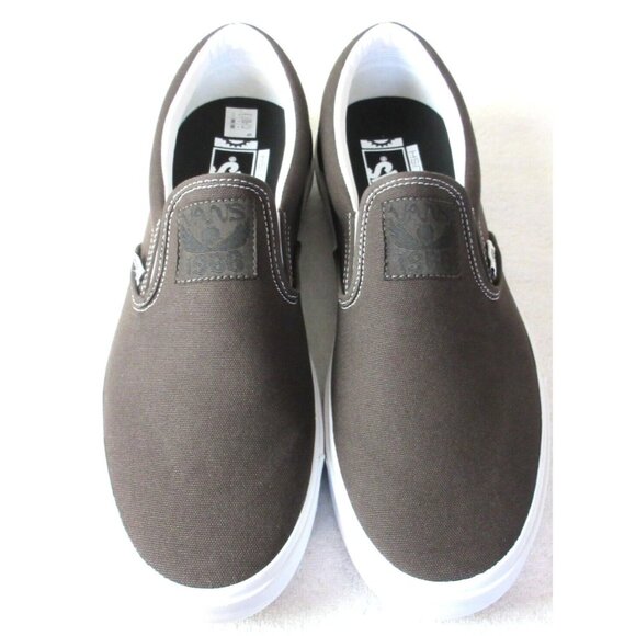 Vans Men's BMX Slip-On Dakota Roche Brown White Canvas Shoes Sizes NIB - Picture 1 of 6